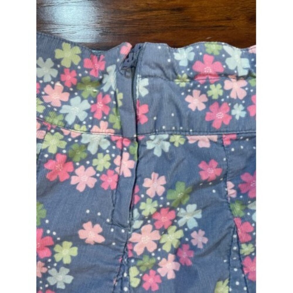 Gymboree Girls Floral Corduroy Skirt Size 10 Adjustable Cottagecore Playful Y2K - Picture 7 of 8